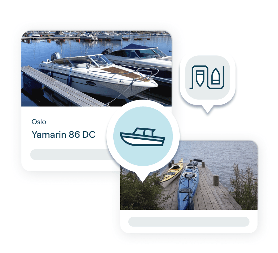 Stort utvalg av båter, kajakker, vannscootere, båtplasser og båthengere